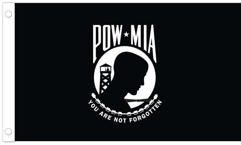 POW MIA U.S. Military 3'x5' 150D-210D Flag Rough Tex ®Double Sided Embroidered