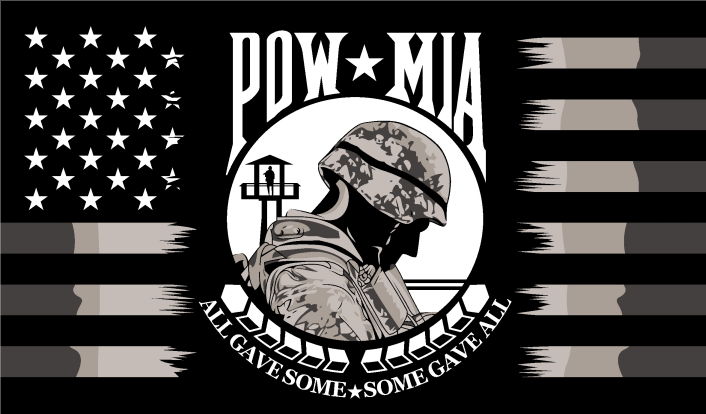 US Memorial POW MIA 3'x5' Flag ROUGH TEX® 68D Nylon