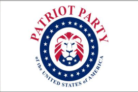 PATRIOT PARTY OF THE USA FLAG white 3X5 FEET KAG 3'X5' Trump Lion