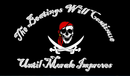 Jolly Roger Beating Will Continue Until Morale Improves 12''X18'' Stick Flags - Rough Tex® 68D Nylon