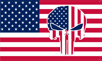 American Police Punisher USA  3'X5' Flag Rough Tex ® 100D