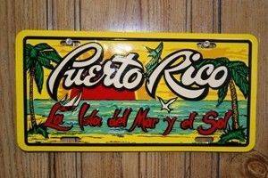 Puerto Rico La Isla Del Mar y El Sol License Plate