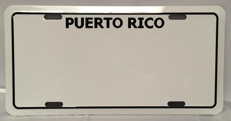Puerto Rico Plain License Plate