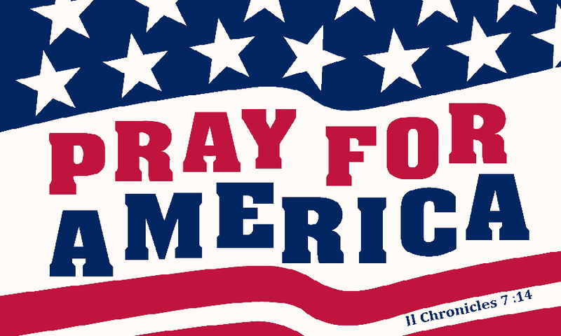 Pray for America USA Waving 3'x5' Flag ROUGH TEX® 68D Nylon