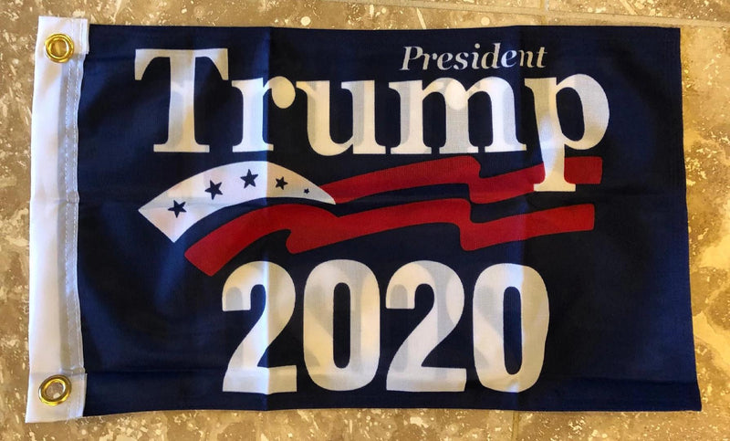 President Trump 2020 Boat Flag 12x18 Inches Single- Sided