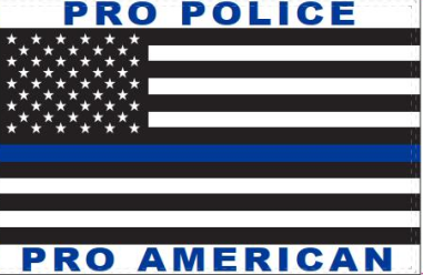 Pro USA Police Pro American 3'X5' Flag ROUGH TEX® 100D