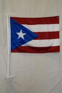 Puerto Rico Double-Sided Car Flag