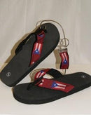 Puerto Rico Black Flip Flops 12 Pack