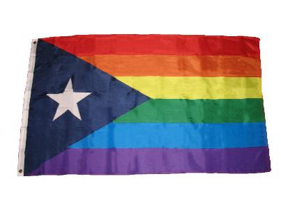 Puerto Rico Rainbow 3'x5' Flag ROUGH TEX® 68D Nylon
