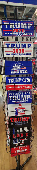 Trump Bumper Sticker Program 40 Position Rack & 2004 Bumper Stickers Assorted Trump 2024 Best Sellers