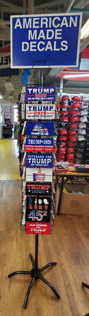 Trump Bumper Sticker Program 40 Position Rack & 2004 Bumper Stickers Assorted Trump 2024 Best Sellers