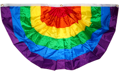 Rainbow Fan Nylon 3'x6' Pride