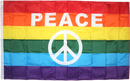 Rainbow Peace Sign Pride 3'x5' 100D Flag Rough Tex ®