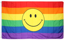 Rainbow Smile Pride 3'x5' 100D Flag Rough Tex ®