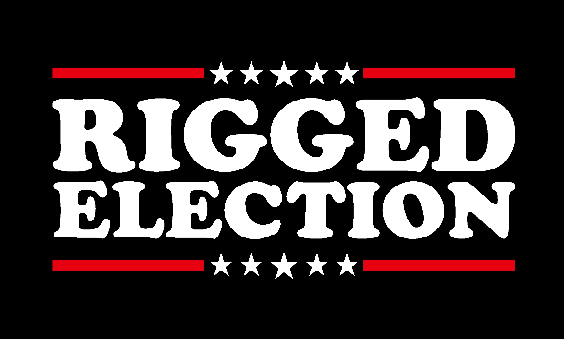RIGGED ELECTION Blackout 3'X5' Flag Rough Tex® 68D Nylon TRUMP