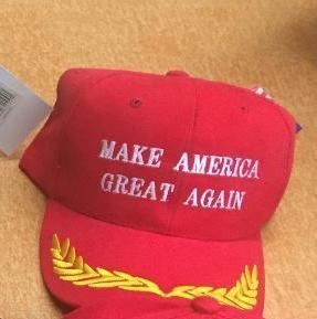 Red TRUMP MAGA Make America Great Again Gold cap