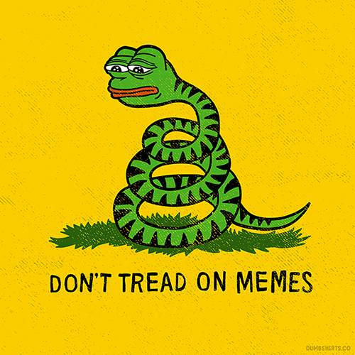 Don't Tread On Me (Pepe) Meme 3'X5' Flag ROUGH TEX® 100D