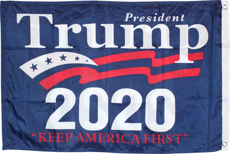2x3 Pres. Trump 2020 Flag Double Sided President Trump 2020 Official Campaign Flag Rough Tex ® 2'x3' 100D