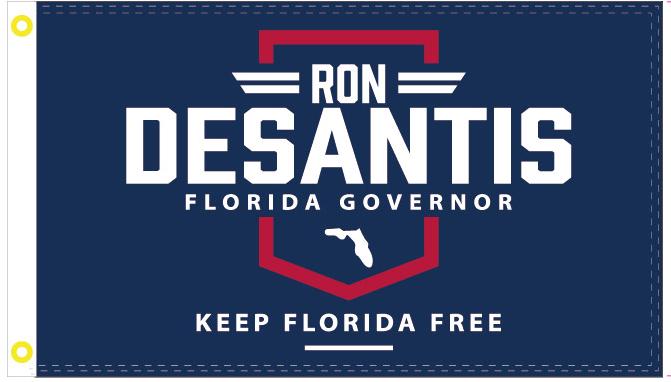 Gov. Ron DeSantis Keep Florida Free 3'x5' Flag 100D