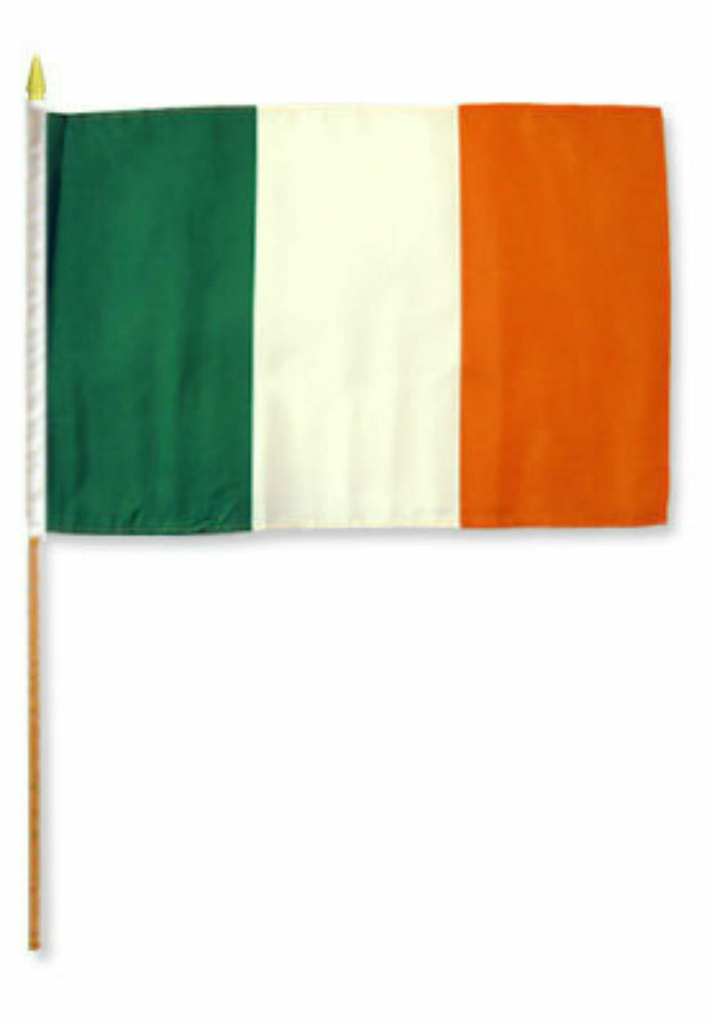 Ireland Stick Flag - 8''x12'' Rough Tex ®68D Nylon