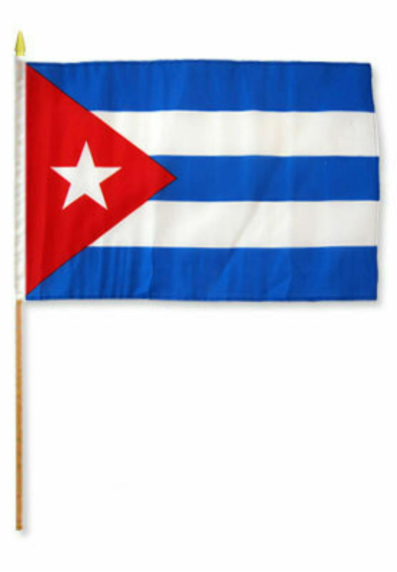 Cuba Stick Flags- 12''x18'' Rough Tex ®68D