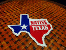 Native Texan Map Bumper Sticker