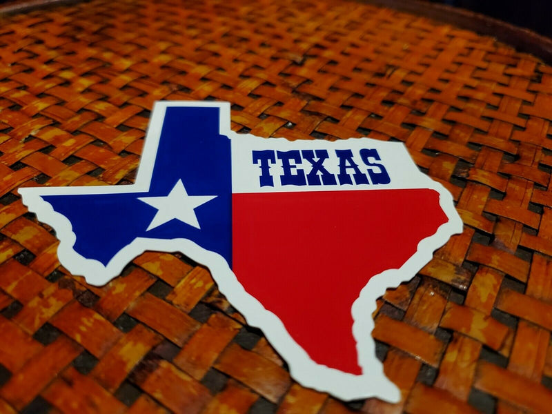 Texas Title Map Bumper Sticker