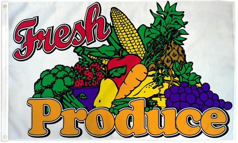 Fresh Produce 3'X5' Flag Rough Tex® 100D Double Sided
