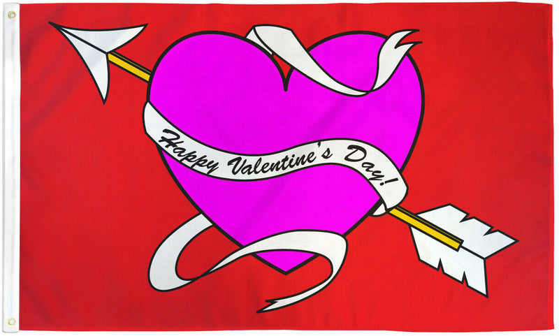 Happy Valentines Day 3'X5' Flag Rough Tex® Polyester