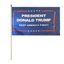 President Donald Trump KAF Keep America First Stick Flag - 8''x12'' Rough Tex ®68D Nylon