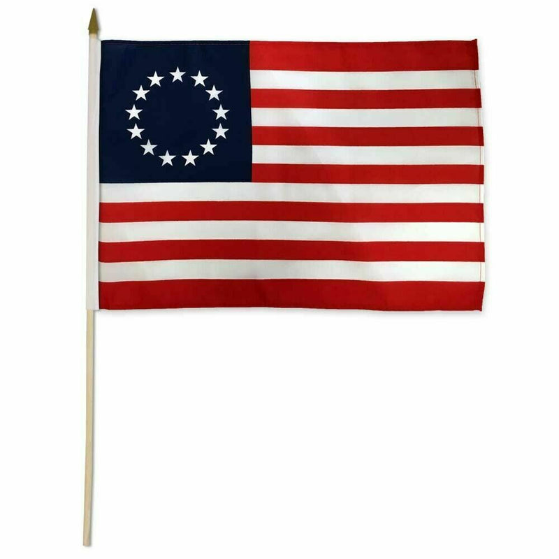 Betsy Ross Stick Flag - 8''x12'' Rough Tex ®68D Nylon