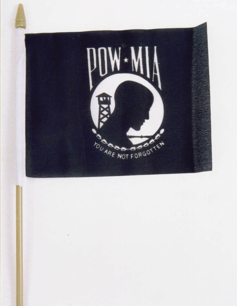 POW MIA Stick Flag - 8''x12'' Rough Tex ®68D Nylon