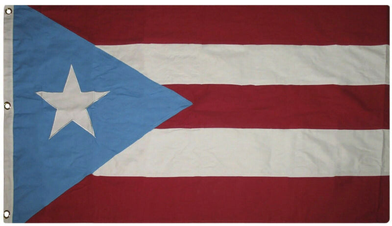 Puerto Rico Flag 3'x5' Rough Tex ® Cotton Light Blue