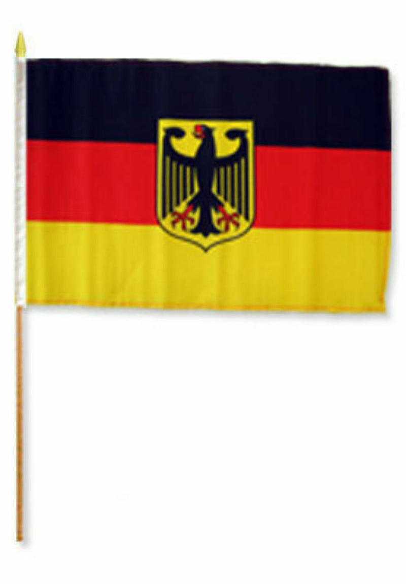 Germany Eagle Stick Flag - 8''x12'' Rough Tex ®68D Nylon