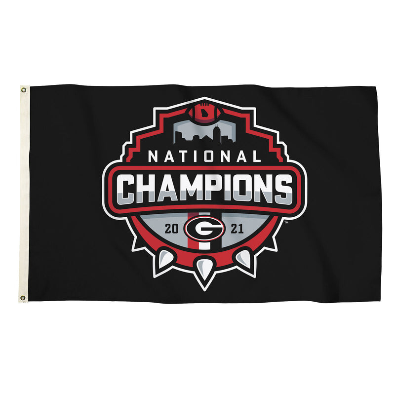 UGA National Champions 2021 Black Banner 3x5 Feet Flag University of G