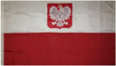 Poland Old Original with Eagle 3'x5' Feet Embroidered Rough Tex® 600D 2- Ply