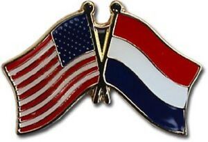 USA Netherlands Lapel Pin