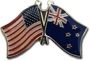 USA New Zealand Lapel Pin