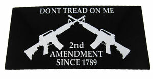 2nd Amendment Don't Tread On Me Since 1789 3'X5' Flag ROUGH TEX® 100D Blackout