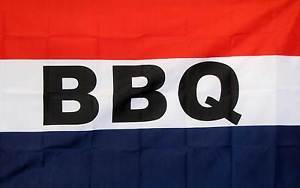 BBQ Red/White/Blue Business Flag 3x5ft 100D