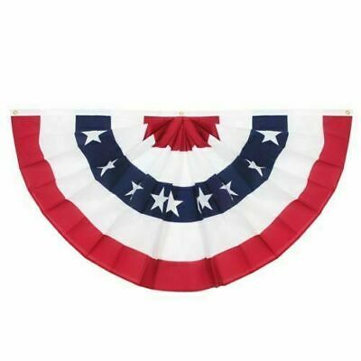 American Flag Full Fan Bunting Dura-Lite 75D 3x6 feet