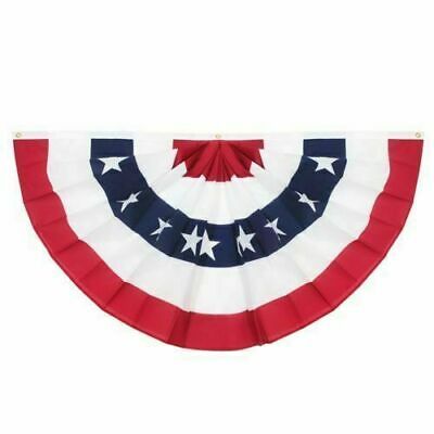 American Flag Full Fan Bunting Dura-Lite 100D 3x6 feet