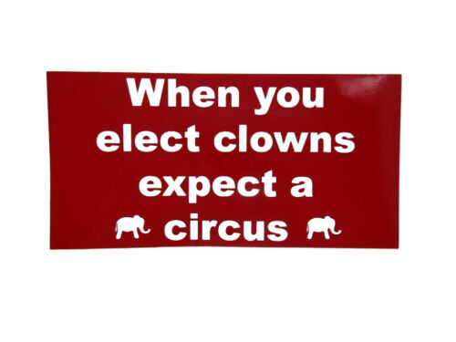 When You Elect Clowns Expect A Circus Bumper Sticker