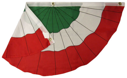 Italy Fan Bunting 1.5' X 5' Flag ROUGH TEX® 100D