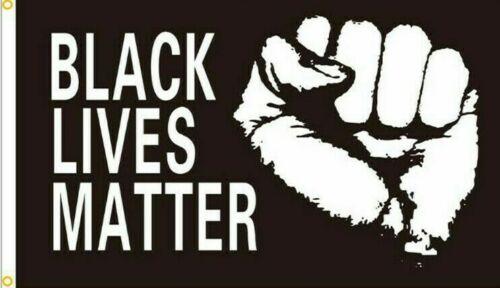 Black Lives Matter Militant Fist 12"X18" Stick Flags  - Rough Tex® 68D Nylon