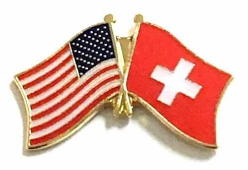 USA Switzerland Lapel Pin Swiss American