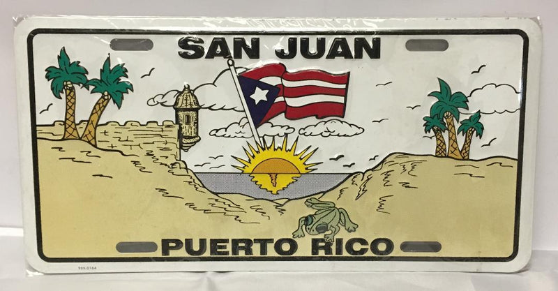 San Juan Flag Puerto Rico License Plate