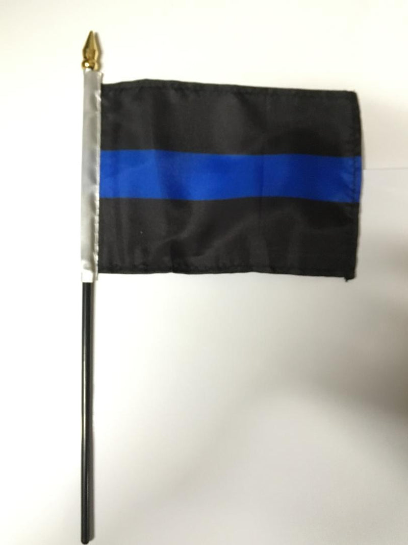 4"x6" Stick Desk Flag Police Thin Blue Line