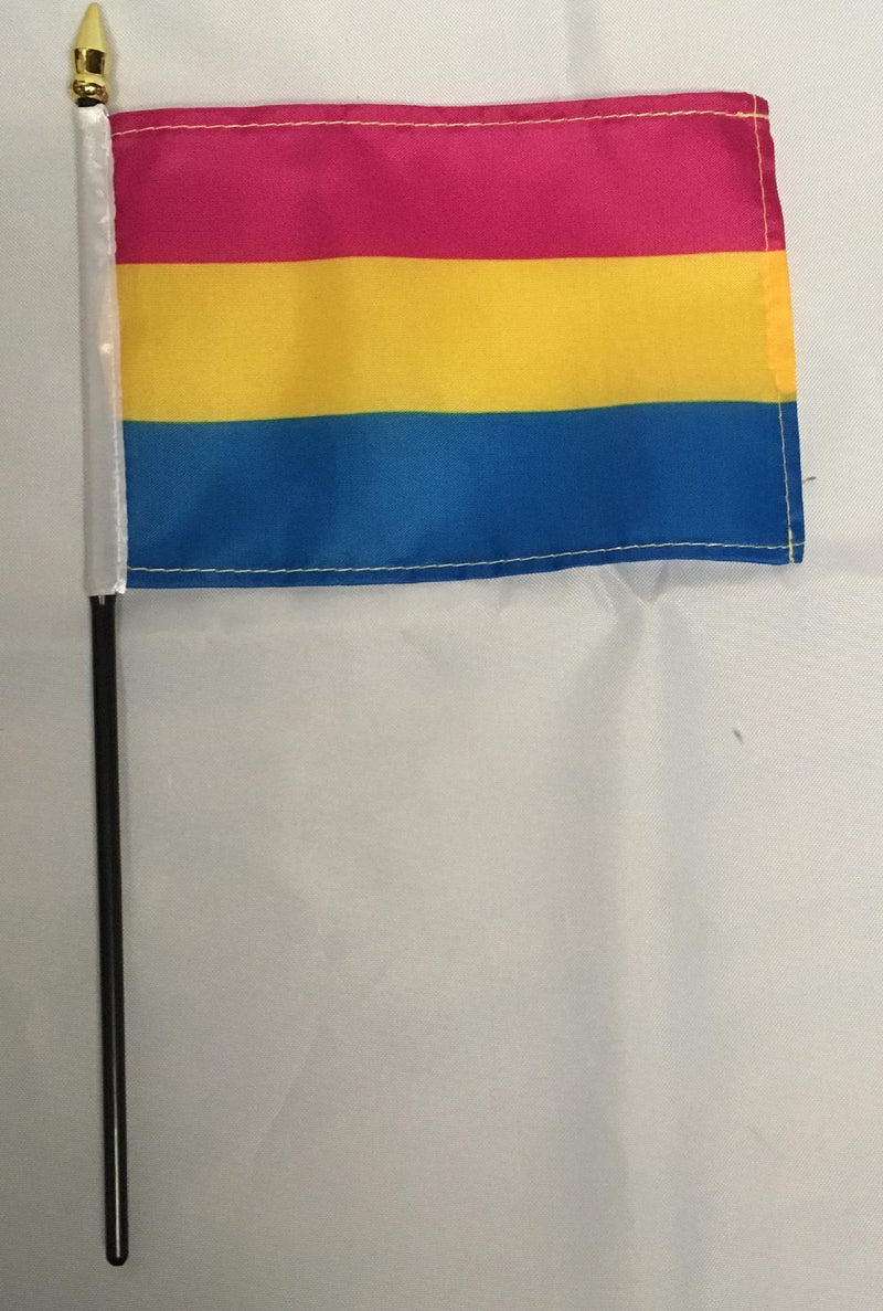 4"x6" Stick Desk Flag pansexual pride
