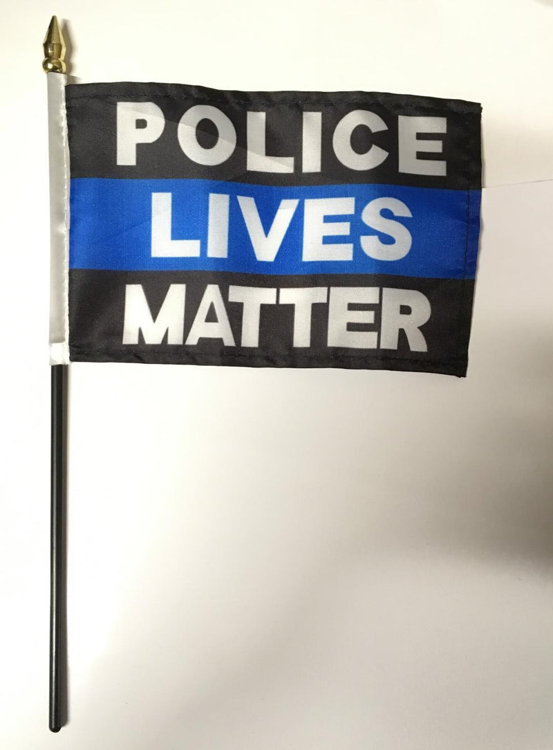 4"x6" Stick Desk Flag Police Thin Blue Line POLICE LIVES MATTER
